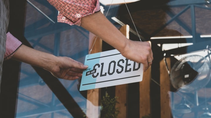 closed business sign